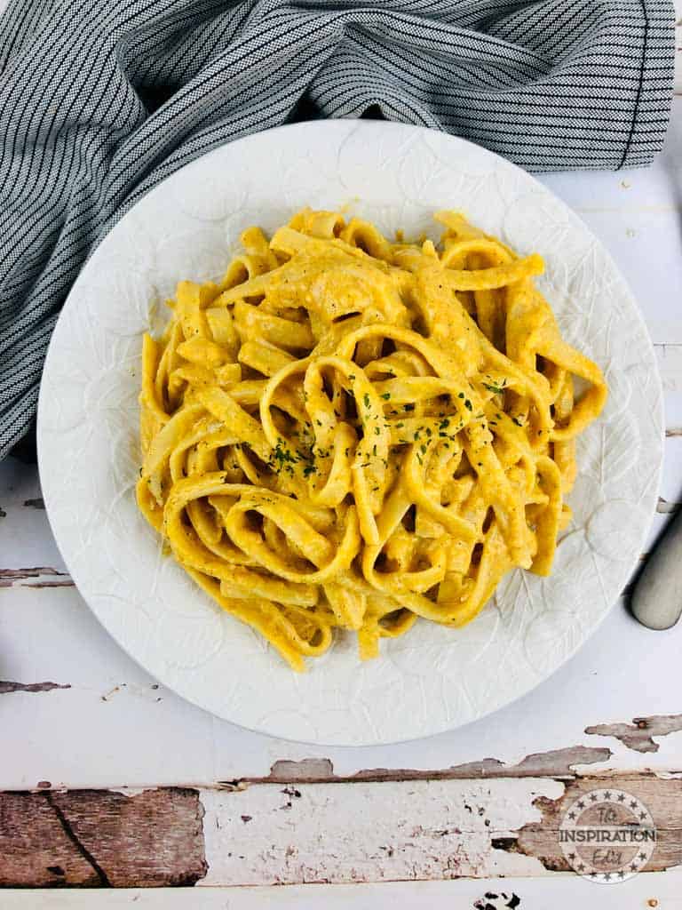 Pumpkin Alfredo Fettuccine.