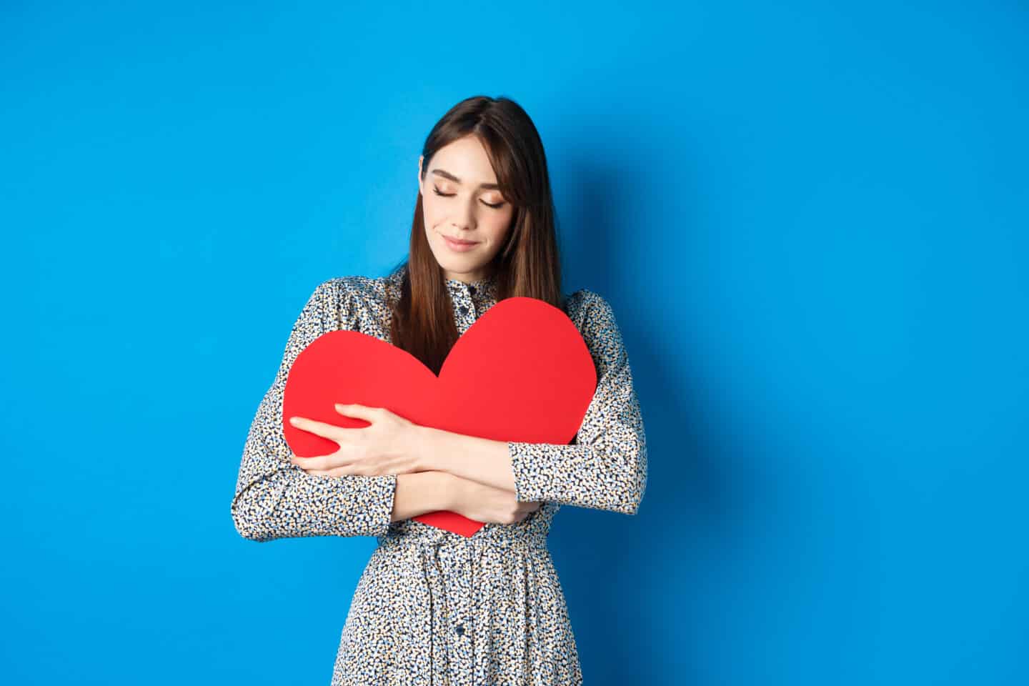 Self Love Girl Holding a Heart.