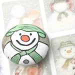Snowman Painted Rock.