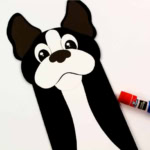 Boston Terrier Paper Bag Puppet.