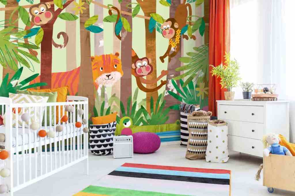 Animal Nursery Wallpaper Theme.