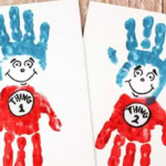 Thing One and Thing Two Handprint Canvas.
