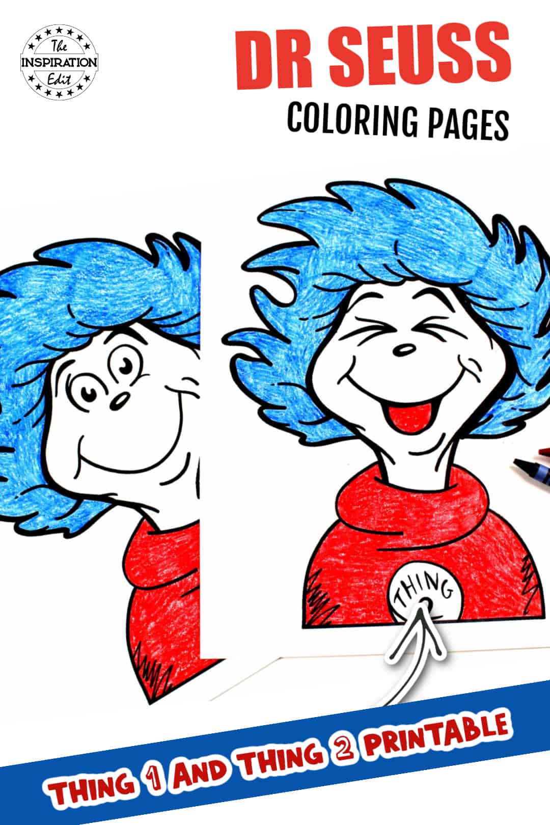 Thing 1 Thing 2 Coloring Page.