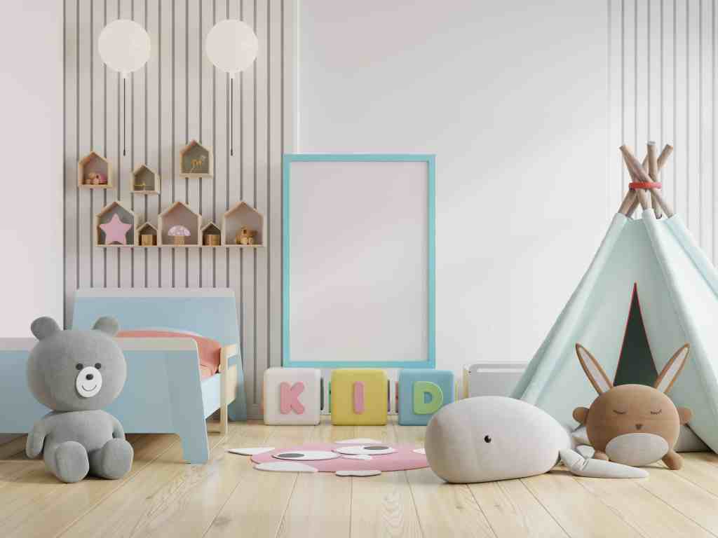 Kids Nursery Room Feature Wall.