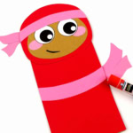 DIY Ninja Paper Bag Puppet.