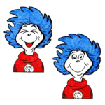Thing One Thing Two Colored Art.