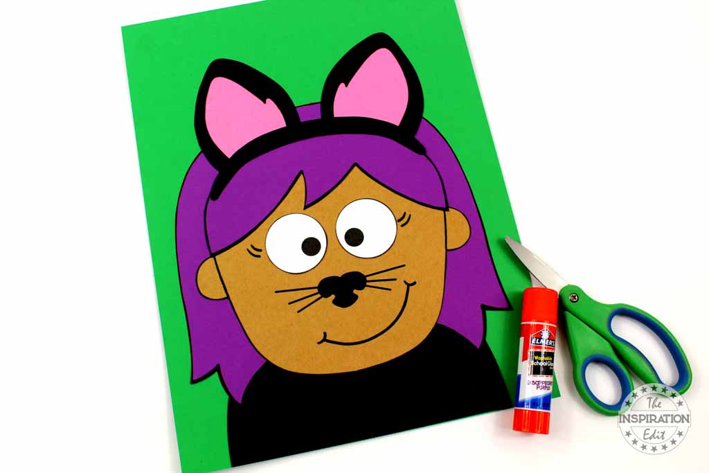Cat Woman Halloween Craft Supplies.