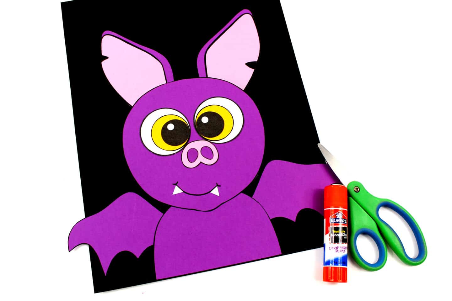 Bat Craft with Glue and Scissor.