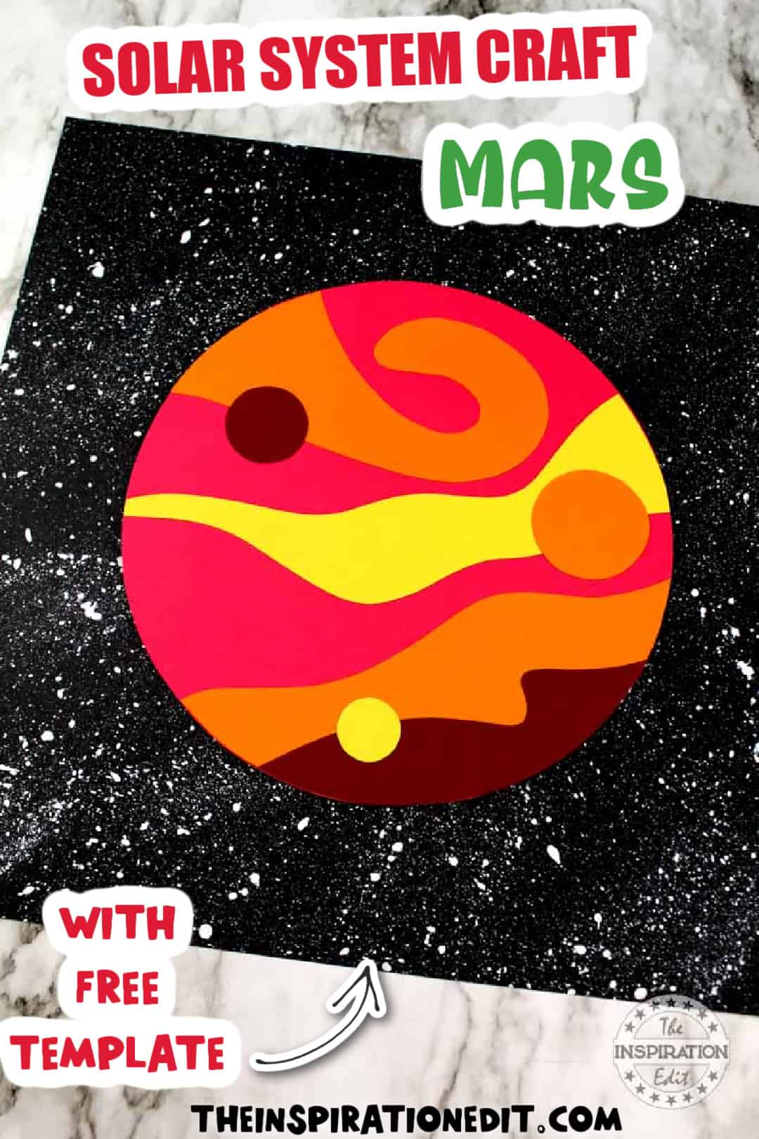Mars Craft | Solar System Craft for Kids.