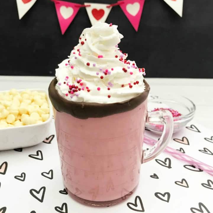 Strawberry Hot Chocolate Recipe.