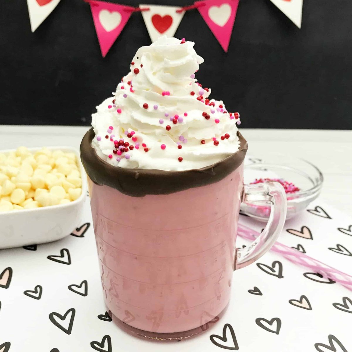 Strawberry Hot Chocolate Recipe.