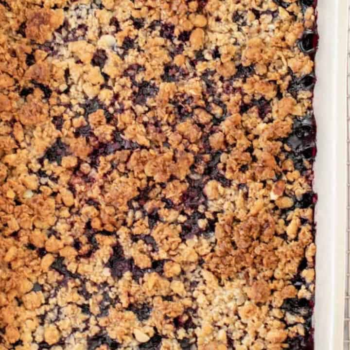 Blueberry Almond Crumble Pie.
