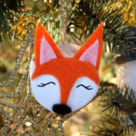 DIY Wooden Fox Ornament.
