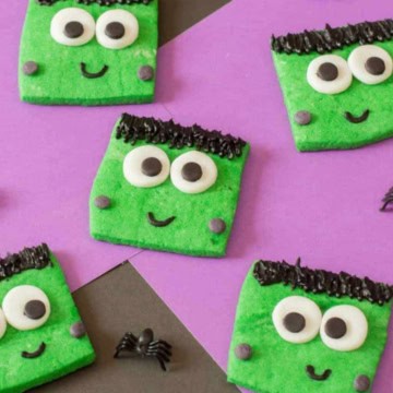 Halloween Frankenstein Cookies.