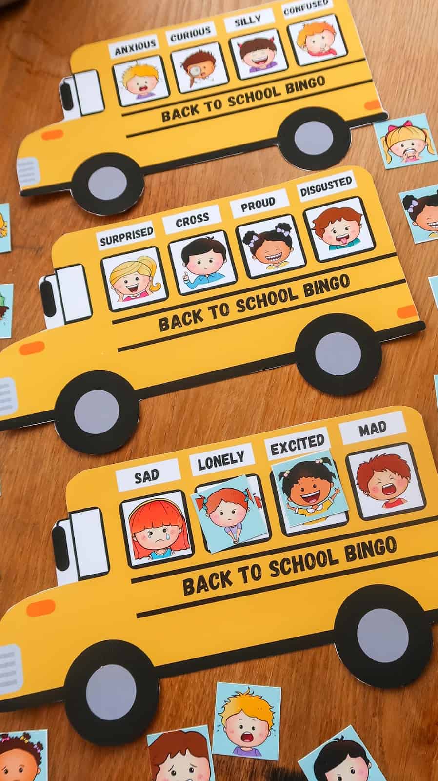 Emotions Bingo Card Game To Help Children regulate emotions