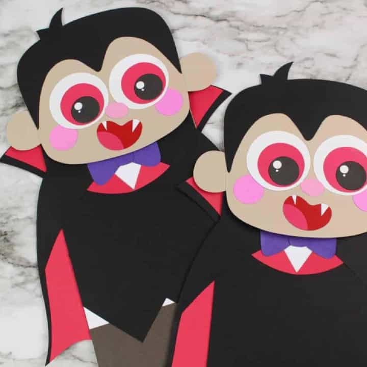Vampire Puppet Paper Bag Craft.