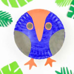 Paper Plate Pukeko Bird Craft.