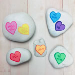 Conversation Hearts Rocks.