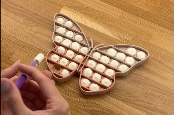Fidget Toy Makeover | Filling in the Fidget Toy.