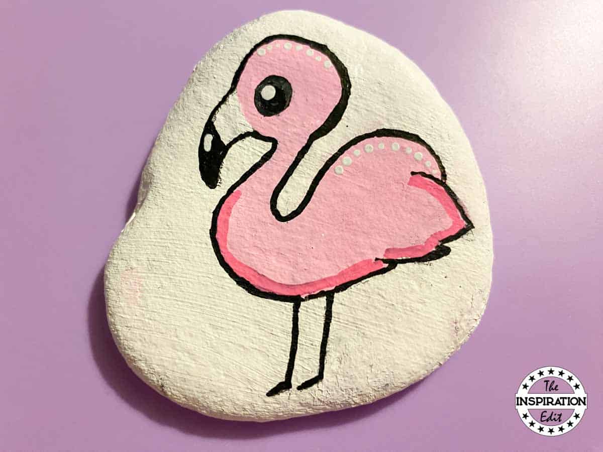 flamingo rock painting. 