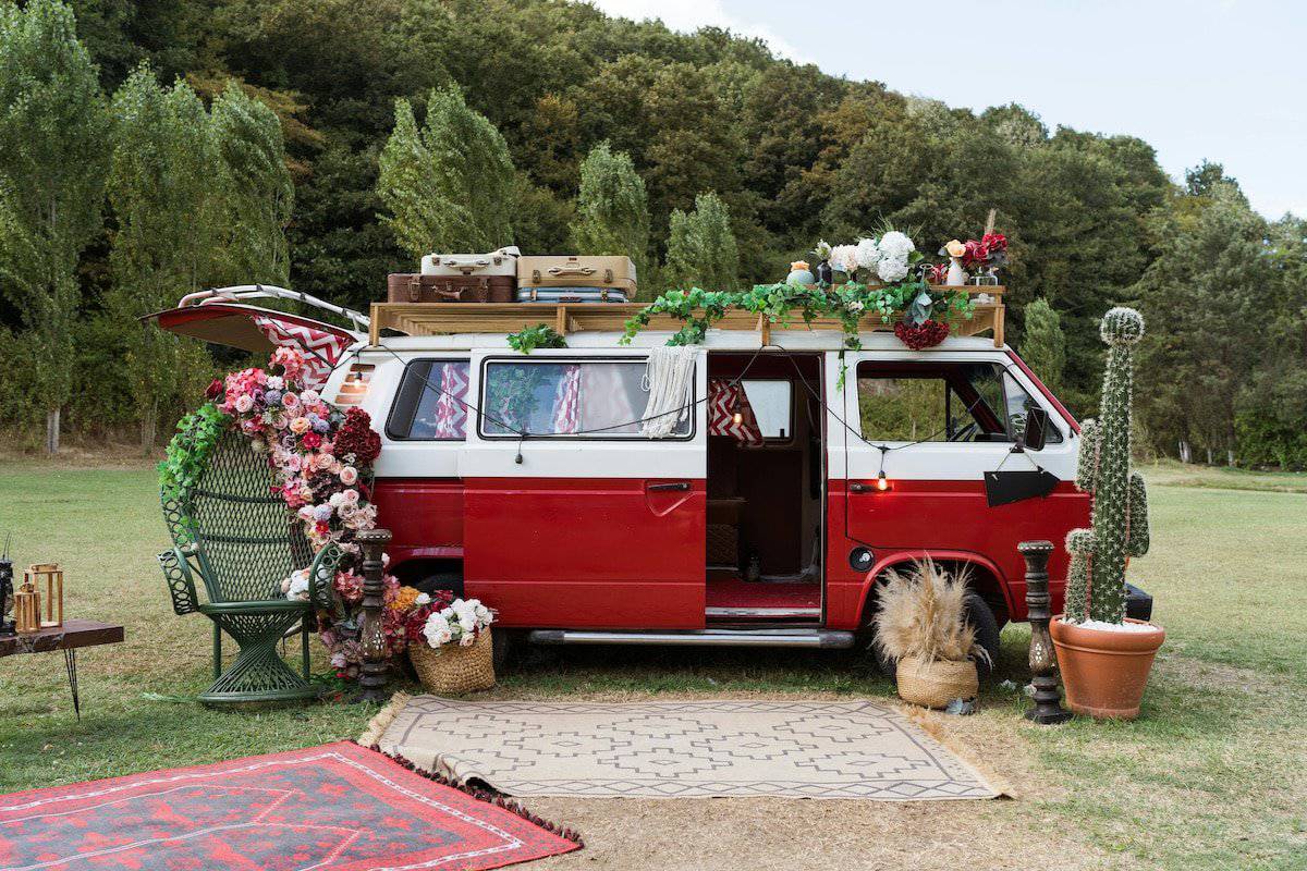 Rooftop Bags | Camper Van with roof top bags.