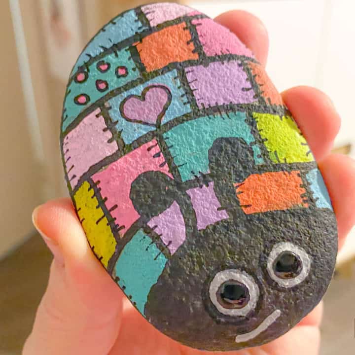 Ladybug Painted Rock.