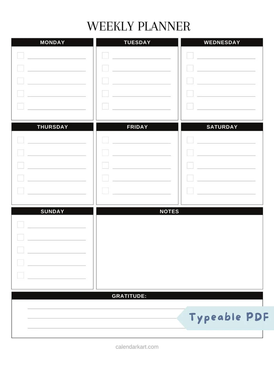 Printables to Organize Your Day.