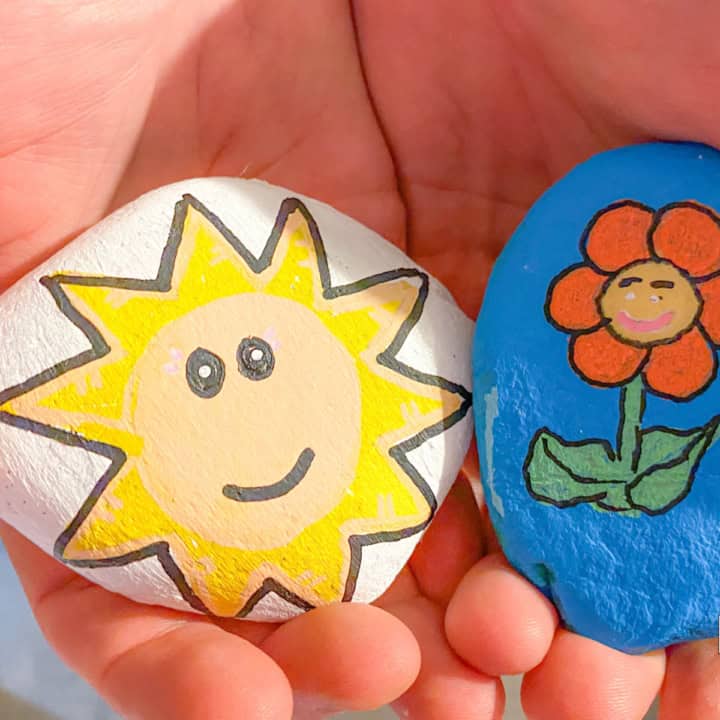 Summer painted rocks.