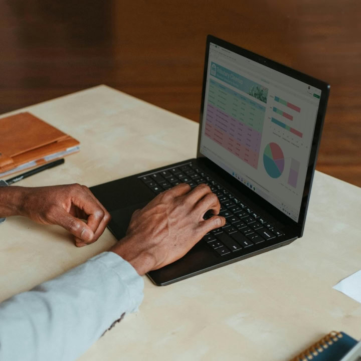 home office for online learning.