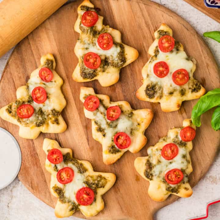 Einkorn Flour Mini Pizzas Christmas Tree Pizza.