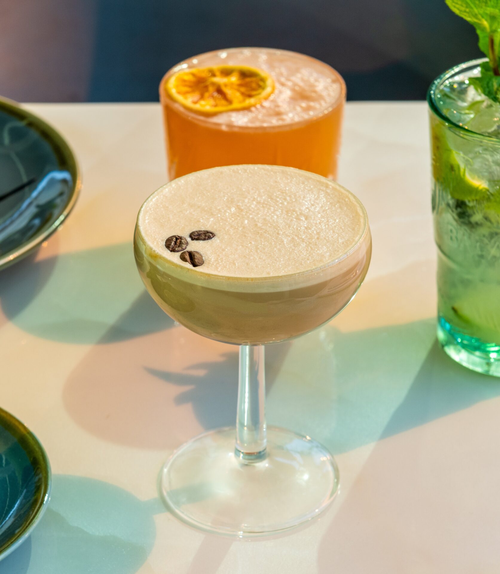 Tiramisu espresso martini, among other profesionally crafted cocktails 