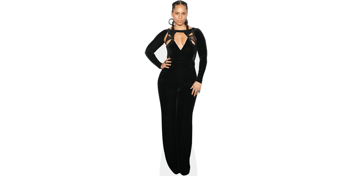 alicia keys black dress Alicia Keys Serves Drama in '80s-Inspired Hooded Saint Laurent Dress
