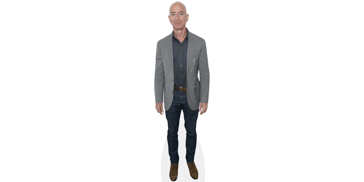 Jeff Bezos (Grey Blazer) Cardboard Cutout Celebrity Cutouts