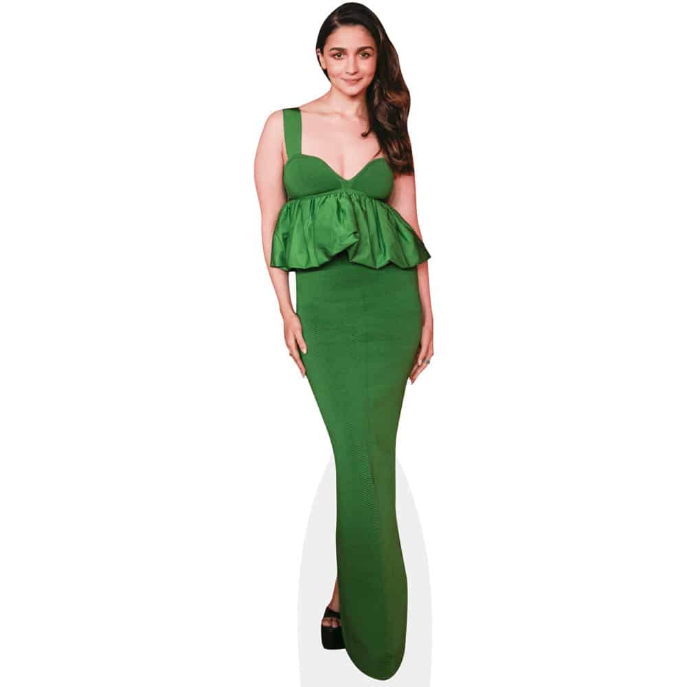 Alia Bhatt (Green Dress) Cardboard Cutout - Celebrity Cutouts