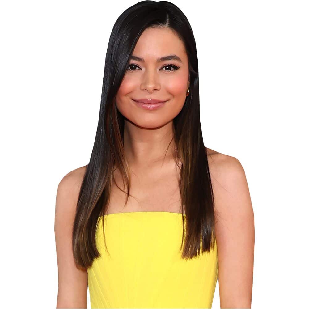 Miranda Cosgrove (Yellow Dress) Buddy - Torso Up Cutout, image size:1000x1000