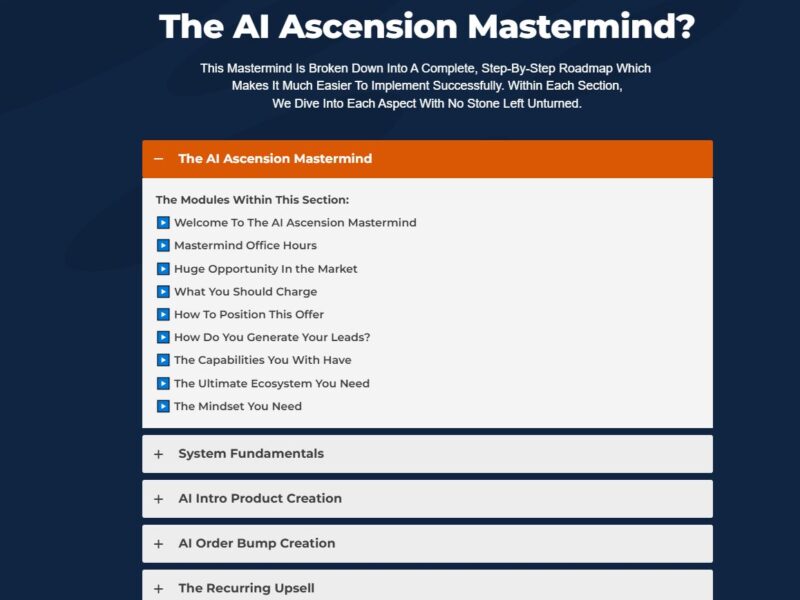 ai ascension mastermind by niall anthon scale certified