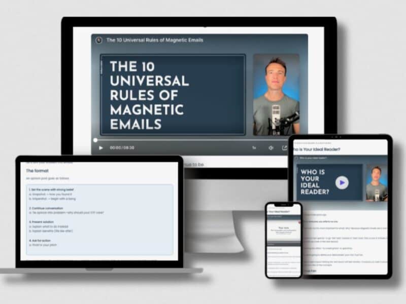 magnetic emails by kieran drew + upsell