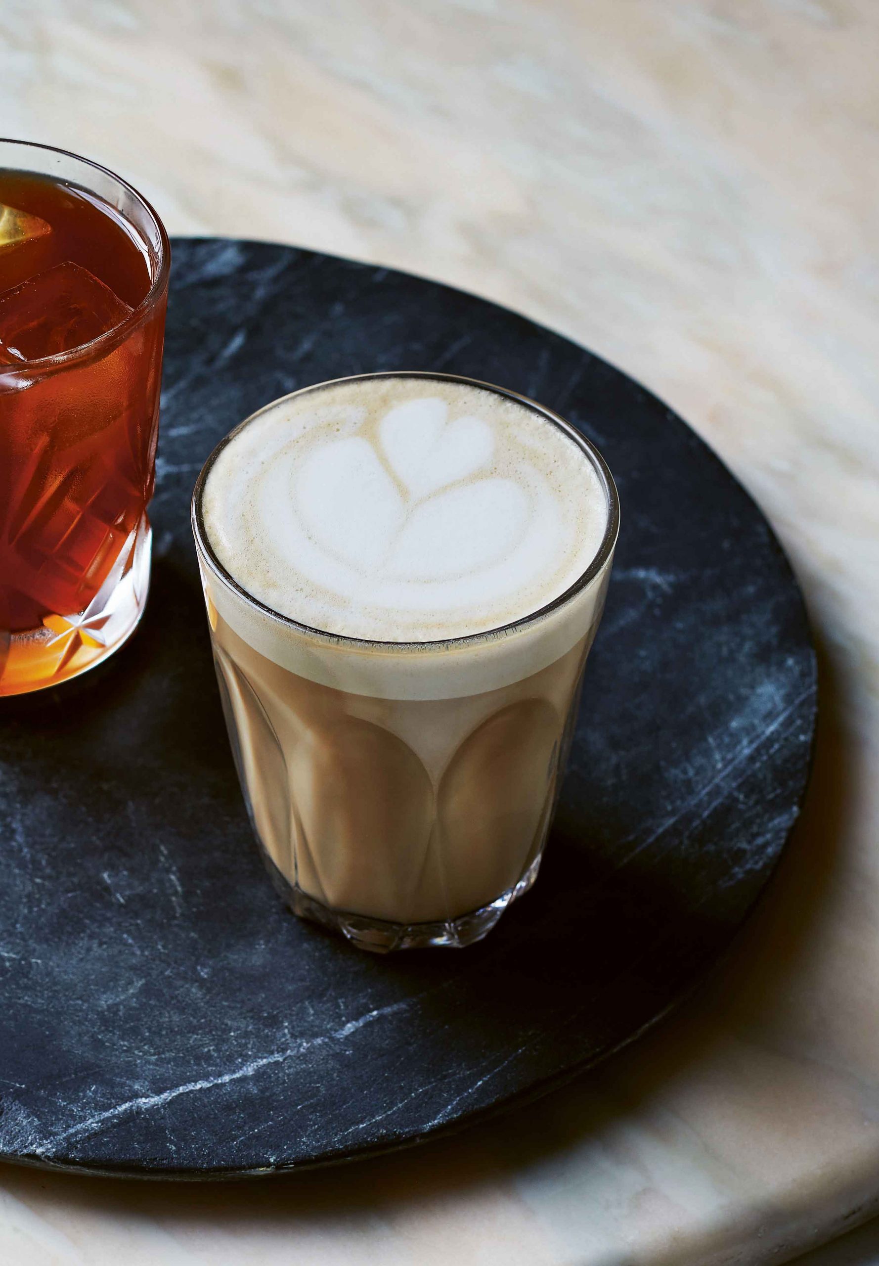 Hot Flat White Russian hot classic cocktails