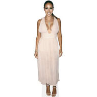 strapless open back dress CREW TRUMPET MIDI DRESS PINK