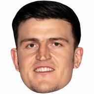 Harry Maguire Papp-Gesichtsmaske | Lebensgroß, Mit Gummizug, Für Partys & Fotos