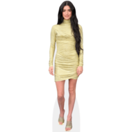 mirza mini dress in acid green marble Shop Ovation Sage Gingham Flutter SS Keyhole Tie Midi Dress main image 1