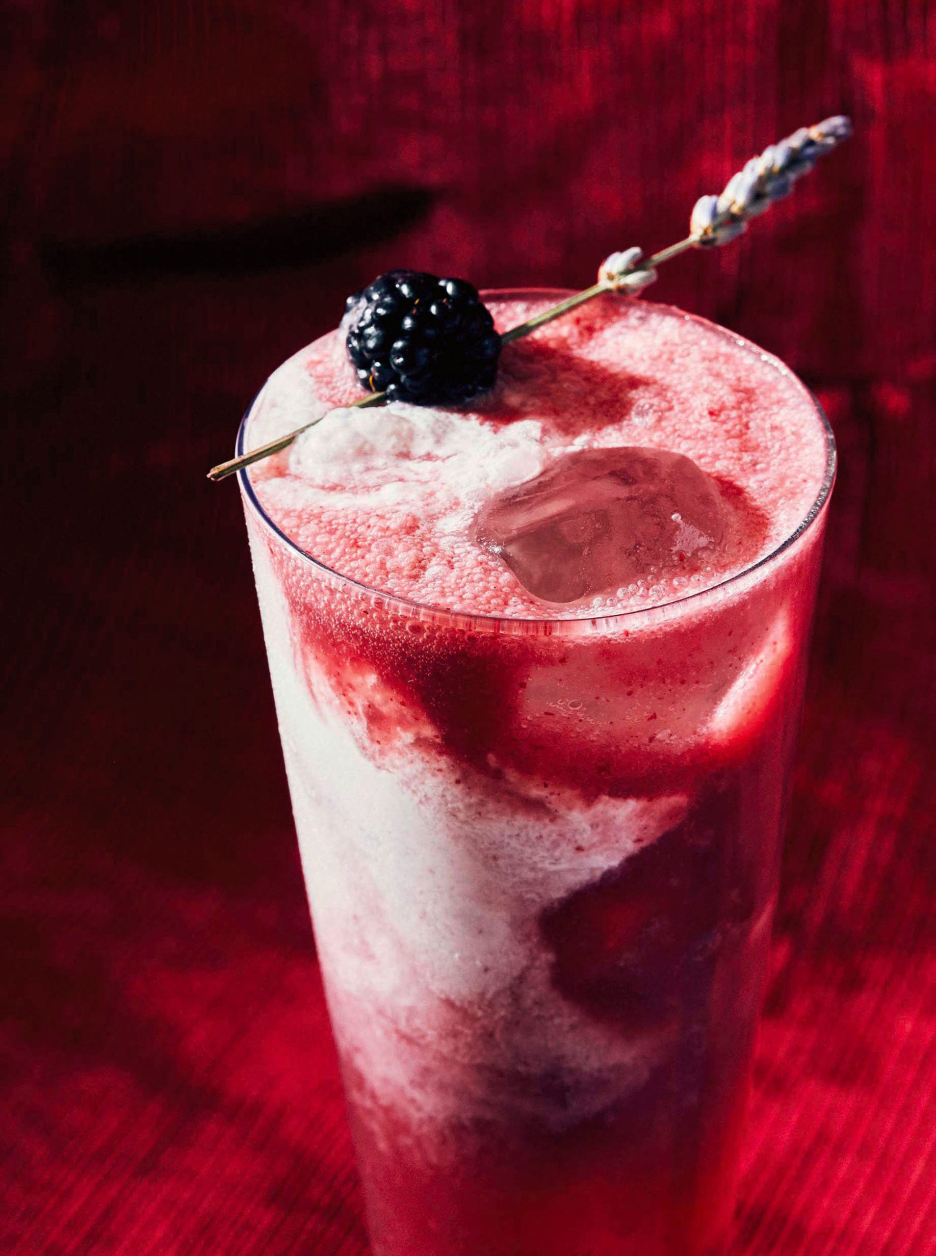 blackberry-lavender soda
