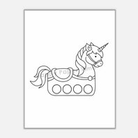 unicorn finger puppets with coloring printable by happy paper time