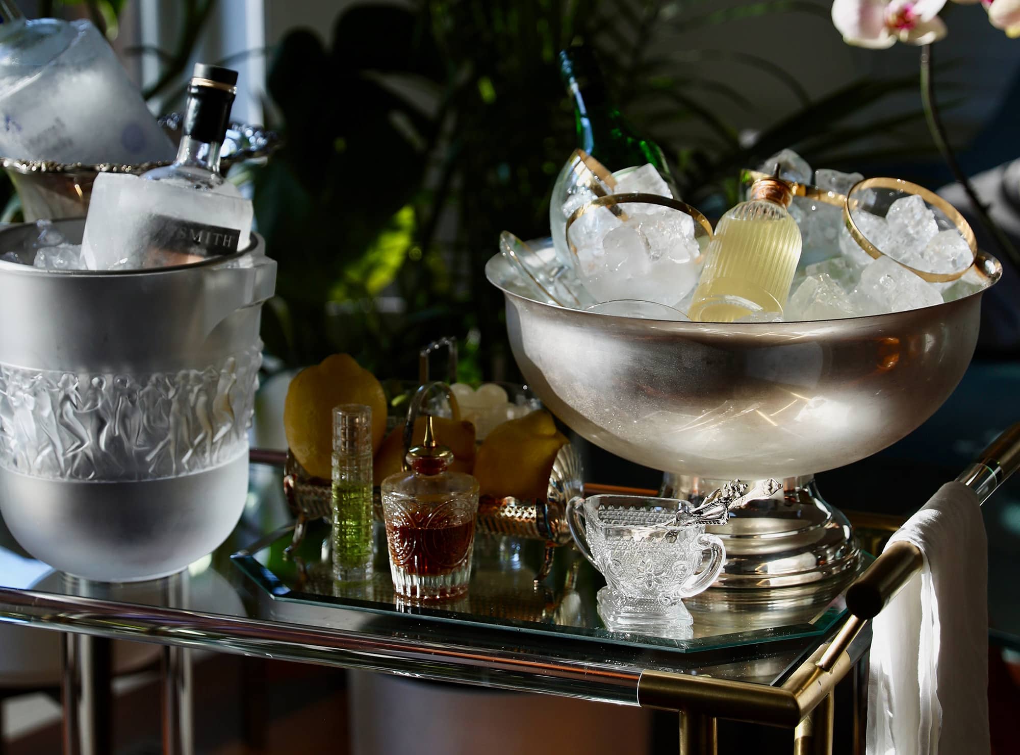 Martini bar cart