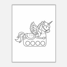unicorn finger puppet printable coloring kids craft by happy paper time