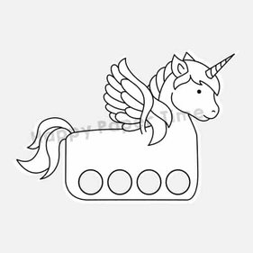 unicorn finger puppet printable coloring kids craft by happy paper time