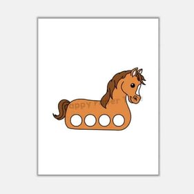 horse finger puppet printable template easy kid craft happy paper time