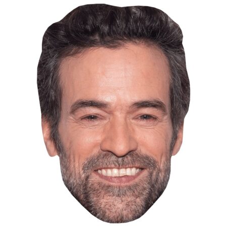 Masque Célébrité Romain Duris (avec Barbe) - Taille Réelle, élastique, Pour Déguisement, Fête, Photo - Fabriqué En Europe - 7