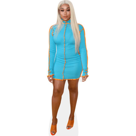 jordyn woods blue dress (Blue Dress) Cardboard Cutout Color:Signature Royal