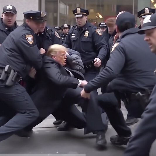Image générée par l'IA de l'arrestation de Donald Trump